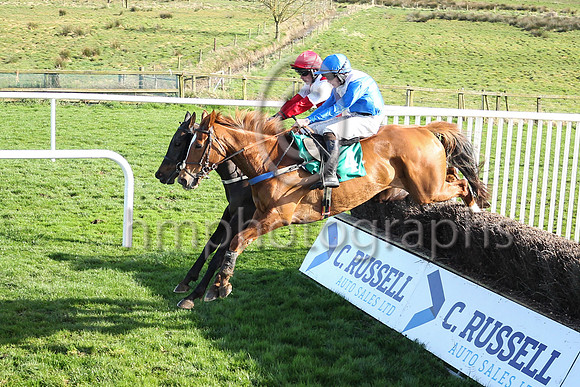 1 Indie Belle (4 ,royal blue and white diabolo ), Jockey - A P Kelly ,Trainer - Robert Widger