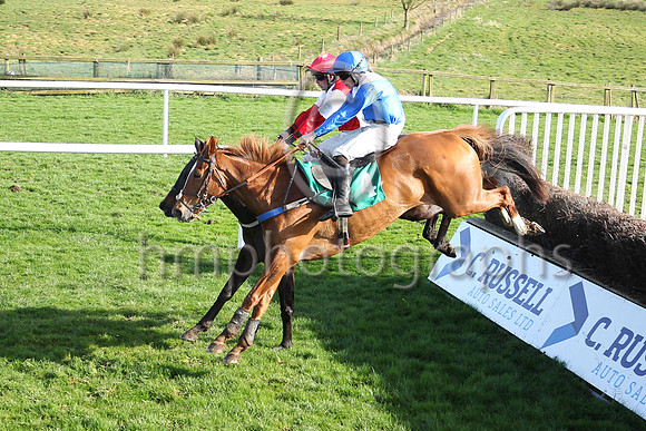 1 Indie Belle (4 ,royal blue and white diabolo ), Jockey - A P Kelly ,Trainer - Robert Widger