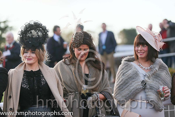 Entrants in the Best Dressed Lady Competition at Down Royal on the NI Festival of Racing Saturday