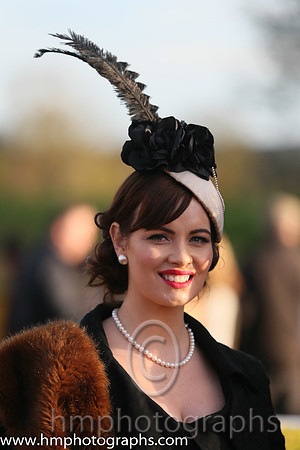 Entrant in the Best Dressed Lady Competition at Down Royal on the NI Festival of Racing Saturday