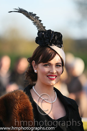 Entrant in the Best Dressed Lady Competition at Down Royal on the NI Festival of Racing Saturday