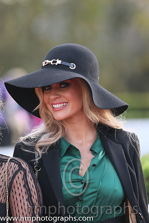 Entrant in the Best Dressed Lady Competition at Down Royal on the NI Festival of Racing Saturday