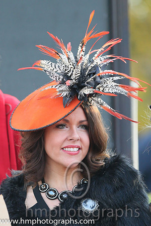 Entrant in the Best Dressed Lady Competition at Down Royal on the NI Festival of Racing Saturday