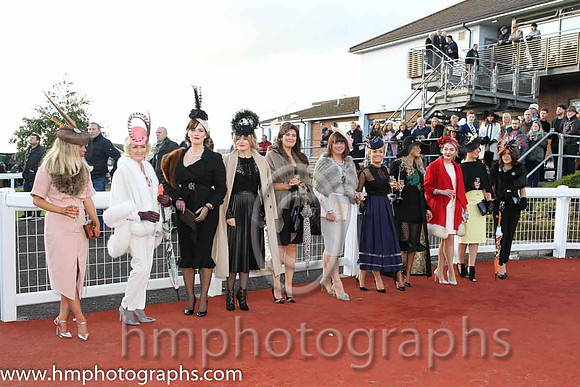 Finalists in the Best Dressed Lady Competition at Down Royal NI Festival of Racing