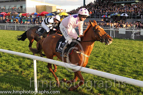 10th Mourneseafood Lass ( 13 , pink, three purple spots ) and J.P. McKeown - Trainer : Sarah Dawson - Owner : R. McCoubrey