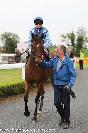01st Downforce ( 2 , dark blue, light blue stars ) and D.P. McDonogh - Trainer : W. McCreery - Owner : Mrs A.M. Burns