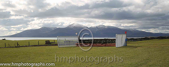 Tyrella Point to Point Course with the Mountains of Mourne as a backfrop
