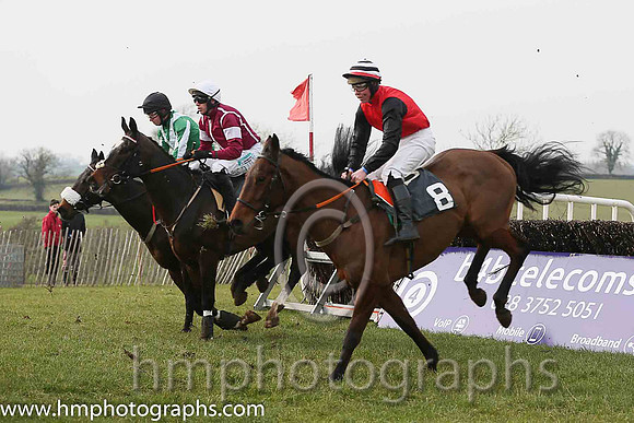 01st MR MCGO and L S Kelleher ( 8 , RED; black sleeves; black  white hooped cap ) Trainer: Thomas McGeough,, Owner : Thomas McGeough