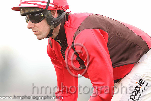 03rd THE HARD HAT and B O'Neill ( 8 , BROWN,red cross belts; red, plain sleeves; red  white qtd cap ) Trainer: D.M. Christie,, Owner : Syndicate Sporting PointersBarry O'Neill