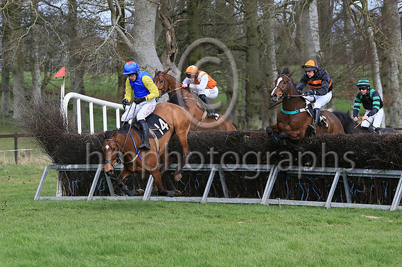VICOMTE LE BRAVE (FR) and AN Other ( 14 ,Antrim (H)- BLACK &amp; WHITE QTD; black &amp; white hlvd sleeves; white cap ) Trainer: Colin S. McKeever,, Owner : W.W. Dennison