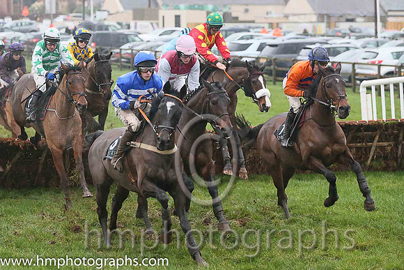 01st Angus Milan ( 1 , orange and purple chevrons ) and C.D. Timmons (2) - Trainer : Noel C. Kelly - Owner : Victor McCrea