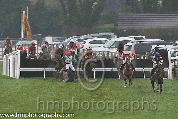 12th F Celtic Thunder ( 8 , white, red spots ) and H.D. Dunne (7) - Trainer : R. K. Watson - Owner : Supersonic Partnership