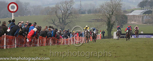 01st SIXTEEN AGAIN and M J O'Hare ( 13 , YELLOW,black chevron; yellow, plain sleeves; white  yellow check cap ) Trainer: B.P. Galvin,, Owner : Noreen Galvin