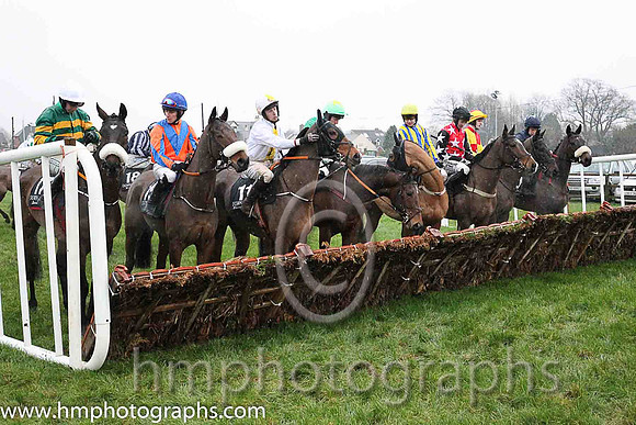 19th Liberty Jack ( 1 , royal blue and yellow stripes ) and J.P. McKeown - Trainer : Sarah Dawson - Owner : Dr. J.F. Dawson