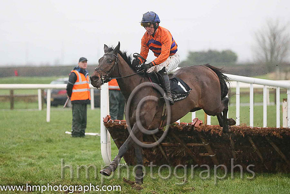01st Angus Milan ( 1 , orange and purple chevrons ) and C.D. Timmons (2) - Trainer : Noel C. Kelly - Owner : Victor McCrea