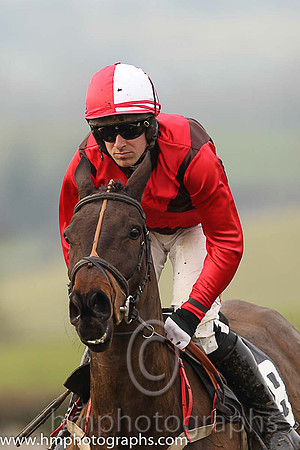 03rd THE HARD HAT and B O'Neill ( 8 , BROWN,red cross belts; red, plain sleeves; red  white qtd cap ) Trainer: D.M. Christie,, Owner : Syndicate Sporting Pointers