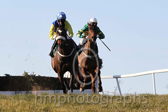 01 Send For Paddy & Mr D A Fitzsimmons - Winner (4, royal blue and yellow qtrd)& 05 By Design & Mr N M Kelly - 5th (1, emerald green and orange hooped )  - FT8E3045-27