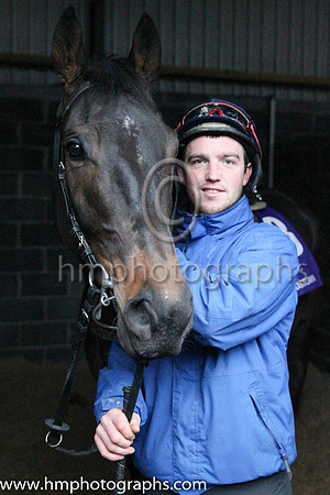 No More Heroes and John Winston at the Leopardstown  Horse Racing Ireland launch of the Christmas Festival at Gordon Elliot's yard