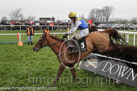 02nd Cinder Rua ( 3 , royal blue, yellow chevron ) and J.W. Kennedy (5) - Trainer : J.J.Lambe - Owner : Bohilla Racing Partnership