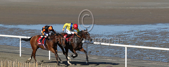 02 - Ucanchoose & D P McDonogh - 2nd (3, black, orange triple diamond ) & Enigma Code & I J McCarthy - winner (5, yellow, royal blue chevron) - FT8E0749-8