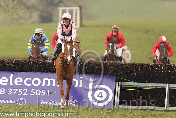 01st CURRENT EXCHANGE and T Donworth ( 5 , DARK BLUE,pink chevron; pink sleeves; pink cap ) Trainer: Gordon Elliott,, Owner : Partnership Kaniz Bloodstock Investments