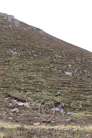 Stephen Cunningham in the lead climbing Slieve Bearnagh followed by Jonny Steede - CU2D0019-9