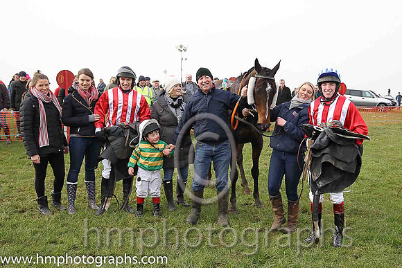 01st ANSEANACHAI CLISTE and M McConville ( 3 , RED  WHITE STRIPES; red, plain sleeves; white cap ) Trainer: Stephen McConville,, Owner : Michael McConville