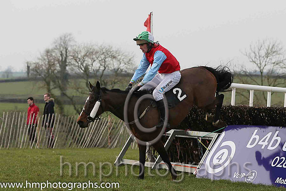 04th TAMACILLA and A Murphy ( 2 , RED; blue sleeves; green  white qtd cap ) Trainer: Brian W. Dougan,, Owner : Brian W. Dougan