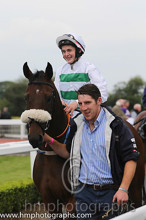 05th Kandahari (GB) ( 7 , white, emerald green hoops ) and R.P. Downey (5) - Trainer : John C. McConnell - Owner : Miss K. Rausing