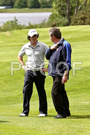 Rory McIlroy and Wayne Riley of Sky at the 2010 Irish Open at Killarney - CU2D1462-e