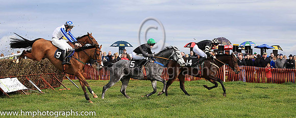 02nd MR CLARKSON and B G Crawford ( 9 , WHITE,royal blue panel; white  royal blue striped sleeves; white  royal blue check cap ) Trainer: S.R.B. Crawford,, Owner : R T J Wilson