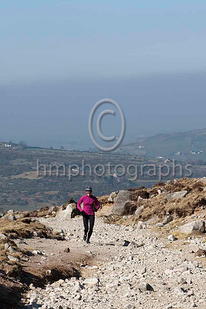 Charlene Haugh on a training run up the Trassey Track towards the Hare's Gap in the Mourne Mountains - _MG_1254-e2