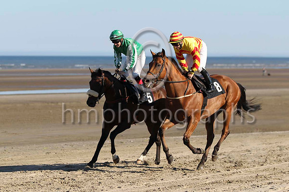 06 Great Ability & S Foley - 6th (5, emerald green, white striped sleeves) & 03 Pivotal Rock & W M Lordan - 3rd (8, yellow and red chevrons ) -  - FT8E0808-1