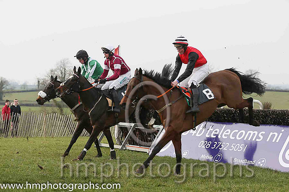 01st MR MCGO and L S Kelleher ( 8 , RED; black sleeves; black  white hooped cap ) Trainer: Thomas McGeough,, Owner : Thomas McGeough