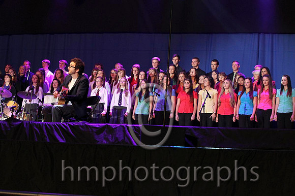 Andrea Begley winner of The Voice 2013 entertaining the crowd at the WPFG Games opening ceremony in Belfast - CU2D9609-178