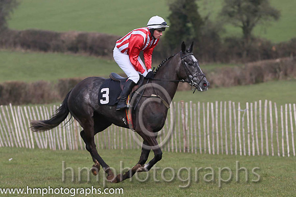 BOOGILY LANE and M McConville ( 3 , RED  WHITE STRIPES; red, plain sleeves; white cap ) Trainer: Stephen McConville,, Owner : Michael McConville