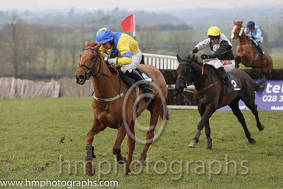 04th CASTLE CLYDE and M O'Hare ( 4 , YELLOW,royal blue sash; yellow,royal blue armlet sleeves; royal blue cap,yellow star ) Trainer: George Stewart,, Owner : Stephanie Metcalfe