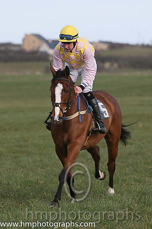 AMONIT and A J Fox ( 5 , PINK  YELLOW CHECK; pink sleeves; yellow cap ) Trainer: Warren Ewing,, Owner : Warren Ewing