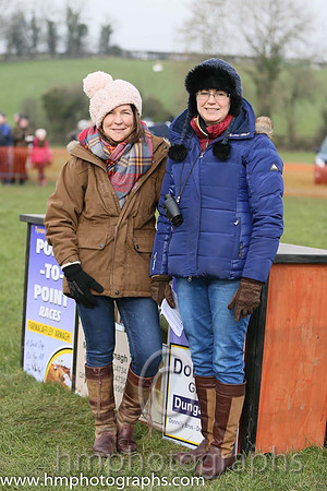 Arlene Watson and Brenda Ross judges of the Best Turned out Horse at the Tynan and Armagh Hunt Poiont to Point Races