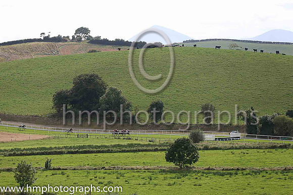 Racing at Downpatrick with Slieve Donard in the distance