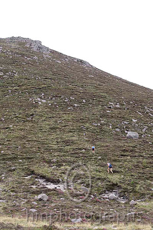 Stephen Cunningham in the lead climbing Slieve Bearnagh followed by Jonny Steede - CU2D0020-10