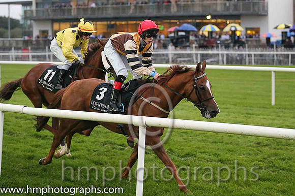 10th Black Spot On ( 11 , yellow, black spots ) and K.J. Leonard (10) - Trainer : J. Woods - Owner : Oliver Family Syndicate