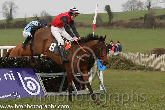 01st MR MCGO and L S Kelleher ( 8 , RED; black sleeves; black  white hooped cap ) Trainer: Thomas McGeough,, Owner : Thomas McGeough