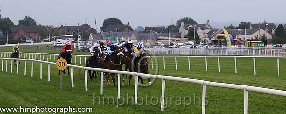 01st dh Whiteout (GER) ( 5 , yellow  royal blue stripes ) and D.P. McDonogh - Trainer : W.P. Mullins - Owner : D.Lawlor