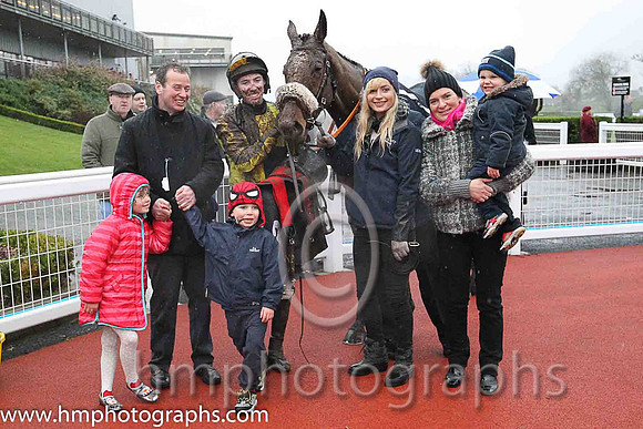 01st Westend Star ( 13 , dark blue and yellow qtrd ) and J.W. Kennedy (5) - Trainer : Gordon Elliott - Owner : Paul  Clare Rooney Partnership