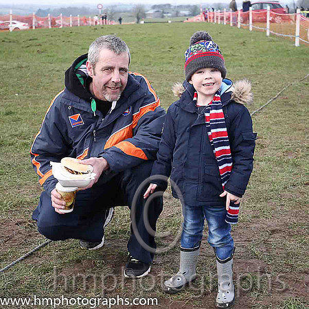 Ryan Murphy aged 4 with his grandfather Patsy at the Tynan and Armagh Hunt Point to Point Races