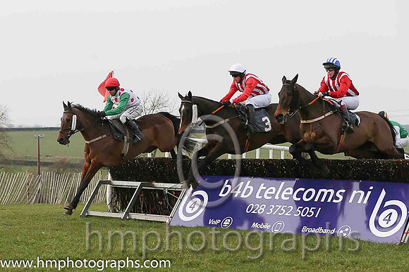 01st ANSEANACHAI CLISTE and M McConville ( 3 , RED  WHITE STRIPES; red, plain sleeves; white cap ) Trainer: Stephen McConville,, Owner : Michael McConville