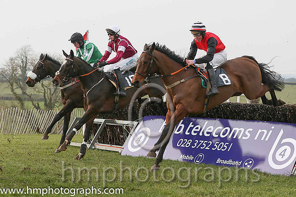 01st MR MCGO and L S Kelleher ( 8 , RED; black sleeves; black  white hooped cap ) Trainer: Thomas McGeough,, Owner : Thomas McGeough