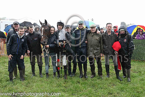 01st JERRYSBACK and Derek O'Connor ( 2 ,black and white qtrd ) Trainer: Colin S. McKeever,, Owner : W.W. Dennison