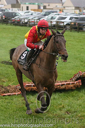 12th Keep Your Heron ( 9 , yellow, red chevron ) and M.P. Butler - Trainer : J.G.Cosgrave - Owner : Michael J. McKeown
